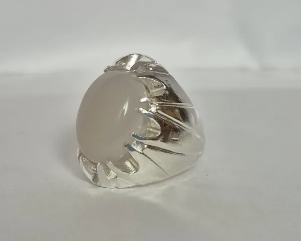 White_Agate_Stone_Handcrafted_Gemstone_Ring_For_Men