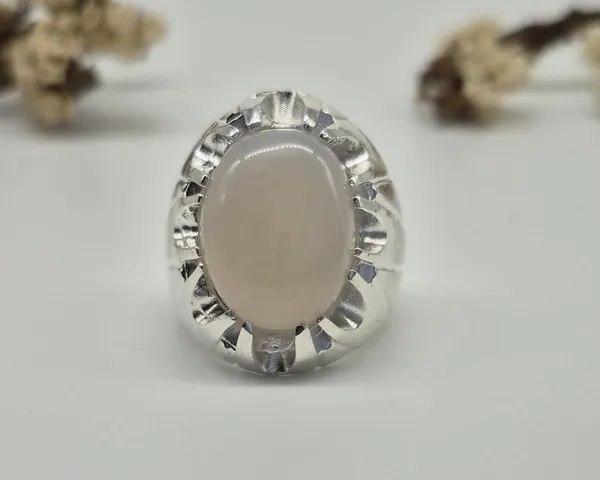 White_Agate_Stone_Handcrafted_Gemstone_Ring_For_Men