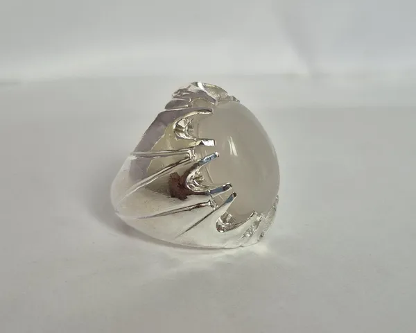 White_Agate_Stone_Handcrafted_Gemstone_Ring_For_Men