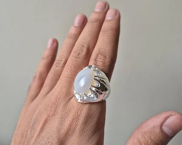 White_Agate_Stone_Handcrafted_Gemstone_Ring_For_Men