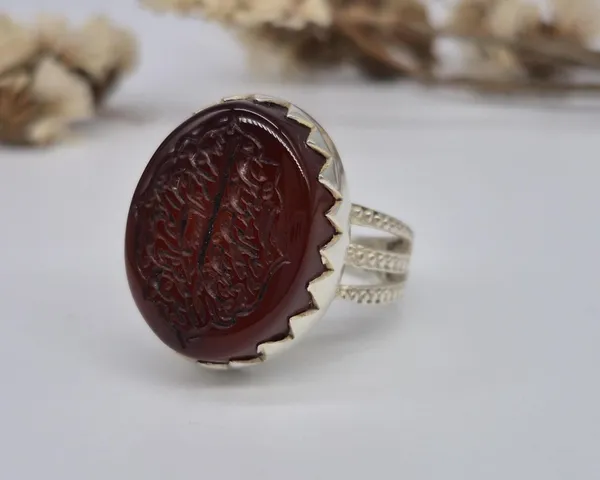 Red_Agate_German_Silver_Adjustable_Calligraphy_Ring_For_Men_,_Irani_Calligraphy_Ring