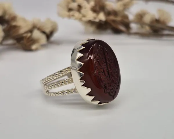 Red_Agate_German_Silver_Adjustable_Calligraphy_Ring_For_Men_,_Irani_Calligraphy_Ring