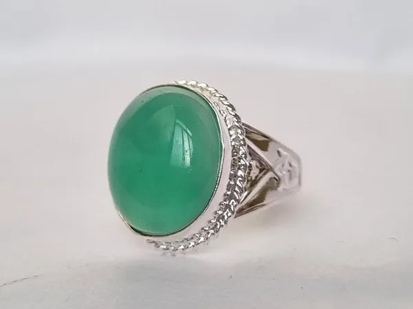 Green_Onyx_White_Metal_Sword_Design_Ring_For_Men