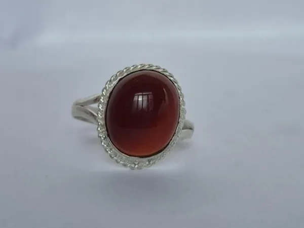 Red_Agate_Silver_Plated_Yemeni_Aqeeq_Ring_For_Men