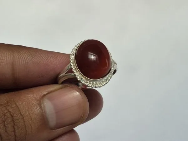 Red_Agate_Silver_Plated_Yemeni_Aqeeq_Ring_For_Men