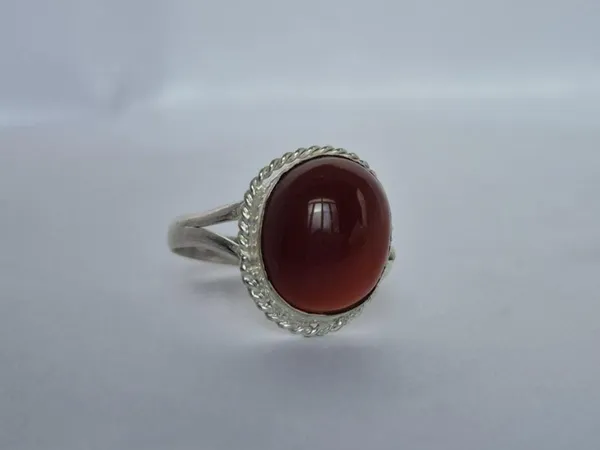 Red_Agate_Silver_Plated_Yemeni_Aqeeq_Ring_For_Men