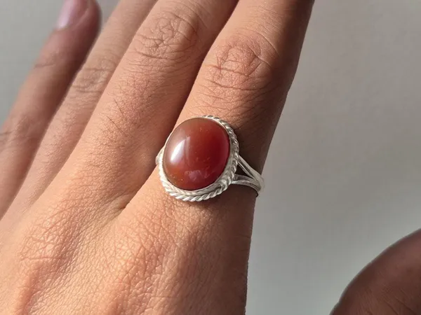 Red_Agate_Silver_Plated_Yemeni_Aqeeq_Ring_For_Men