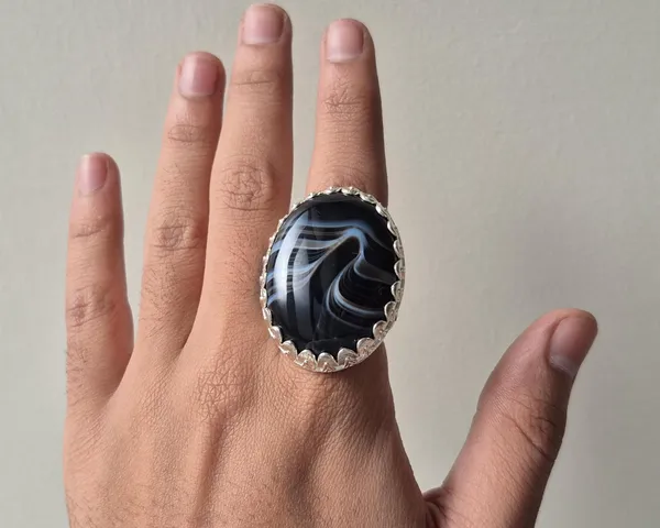 Black_Banded_Agate_German_Silver_Suleimani_Aqeeq_Ring_For_Men