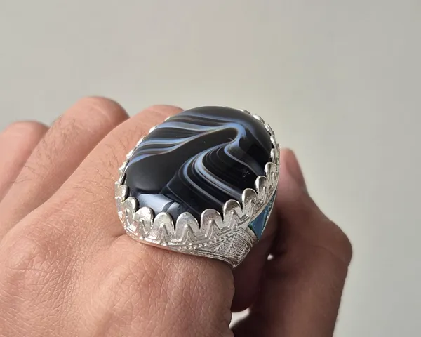 Black_Banded_Agate_German_Silver_Suleimani_Aqeeq_Ring_For_Men