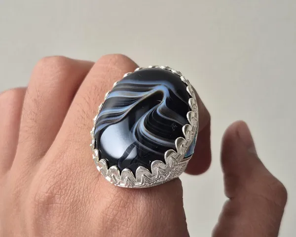 Black_Banded_Agate_German_Silver_Suleimani_Aqeeq_Ring_For_Men