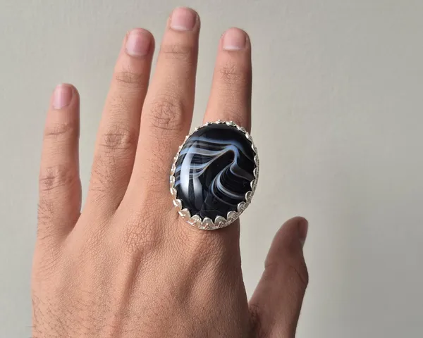 Black_Banded_Agate_German_Silver_Suleimani_Aqeeq_Ring_For_Men