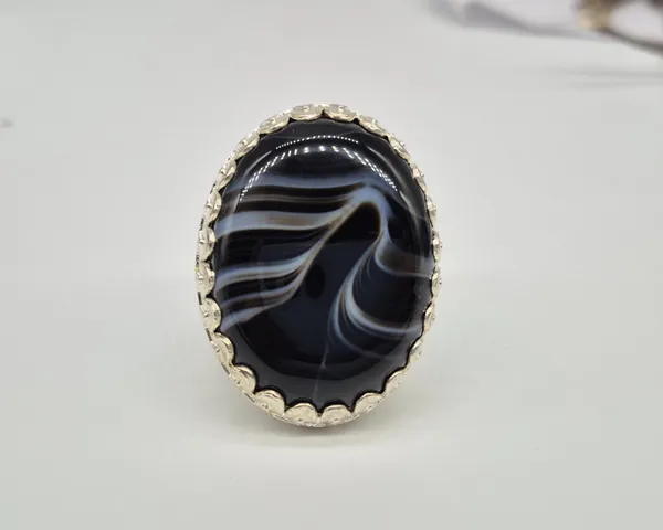 Black_Banded_Agate_German_Silver_Suleimani_Aqeeq_Ring_For_Men