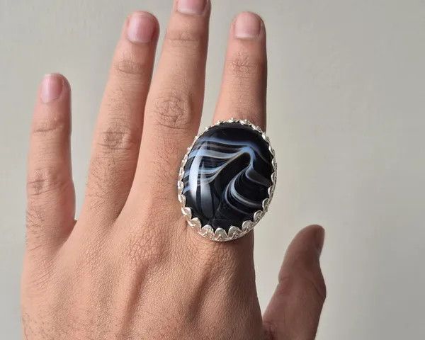 Black_Banded_Agate_German_Silver_Suleimani_Aqeeq_Ring_For_Men