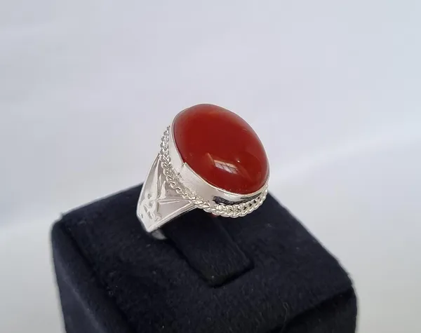 Red_Agate_White_Metal_Aqeeq_Ring_For_Men_,_Sword_Ring