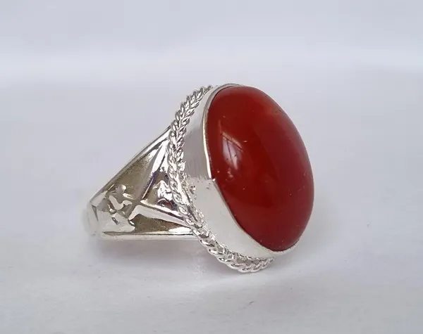 Red_Agate_White_Metal_Aqeeq_Ring_For_Men_,_Sword_Ring