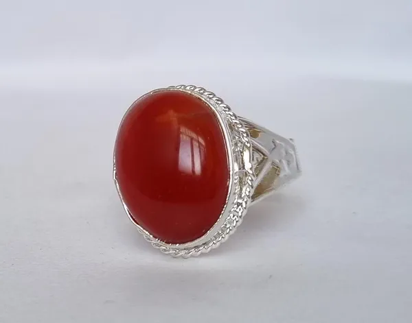Red_Agate_White_Metal_Aqeeq_Ring_For_Men_,_Sword_Ring