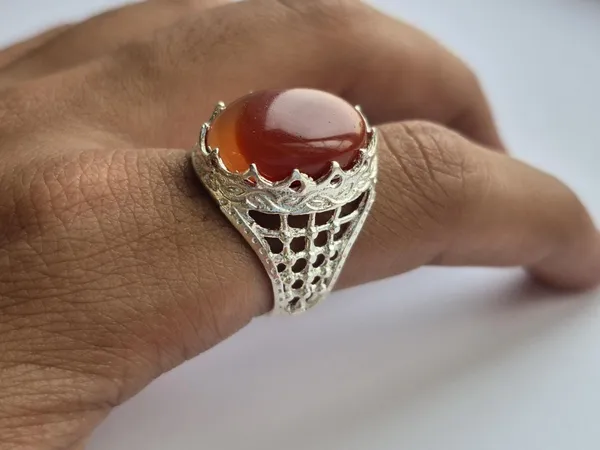 Red_Agate_White_Metal_Ring_For_Men
