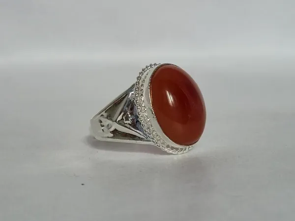 Red_Agate_Silver_Plated_Ring_For_Men_,_Aqeeq_Sword_Ring