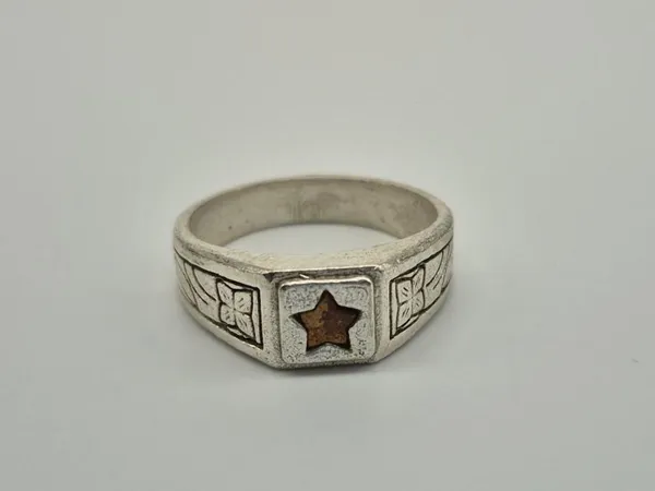 German_Silver_Handcrafted_Star_Ring_For_Men