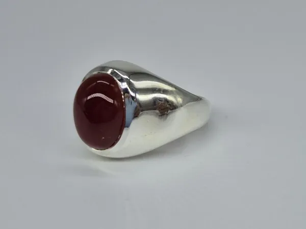 Red_Agate_Sterling_Silver_Handcrafted_Ring_For_Men_,_Aqeeq_Ring_