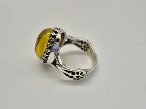 Yellow_Agate_Sterling_Silver_Quranic_Calligraphy_Ring_For_Men