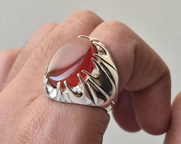Red_Agate_Sterling_Silver_Handmade_Ring_For_Men_,_Carnelian_Aqeeq_Silver_Ring_