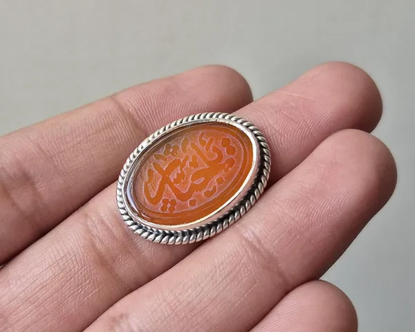 Red_Carnelian_Agate_Sterling_Silver_Ya_Jabbar_Ring_For_Men_,_Aqeeq_Ring
