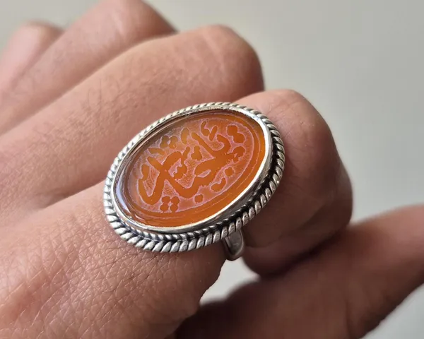 Red_Carnelian_Agate_Sterling_Silver_Ya_Jabbar_Ring_For_Men_,_Aqeeq_Ring