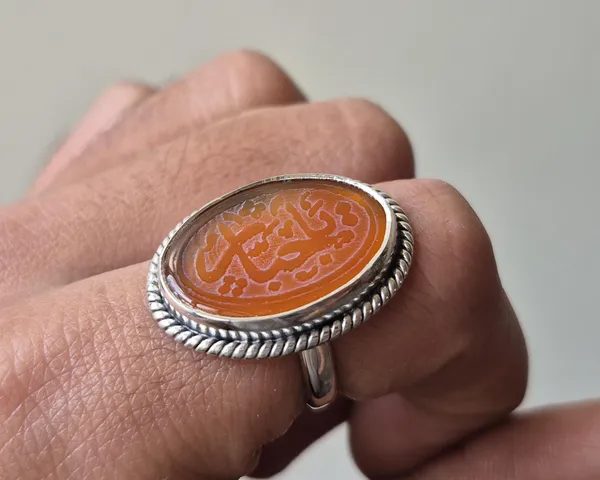 Red_Carnelian_Agate_Sterling_Silver_Ya_Jabbar_Ring_For_Men_,_Aqeeq_Ring