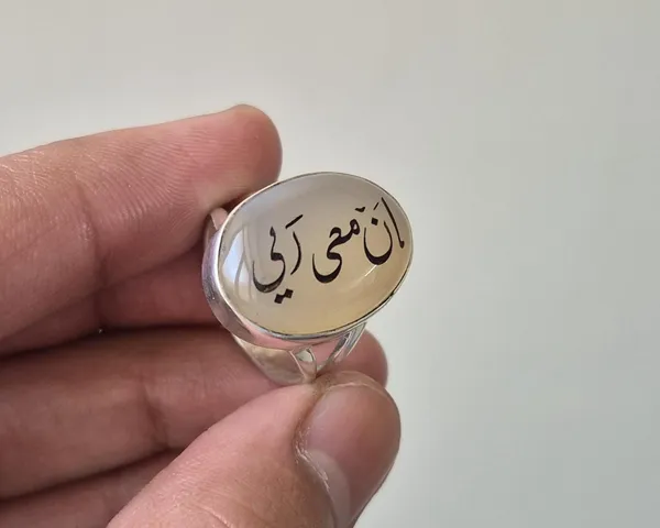 White_Agate_925_Sterling_Silver_Arabic_Calligraphy_Ring_For_Men_,_Ayatollah_Khamenei_Ring