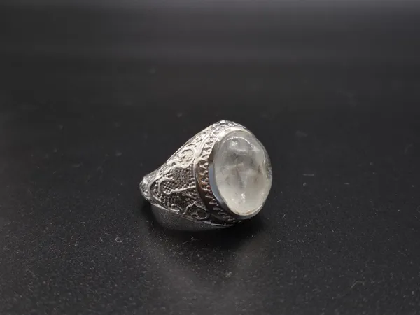 White_Crystal_925_Sterling_Silver_Ali_Engraved_Ring_For_Men