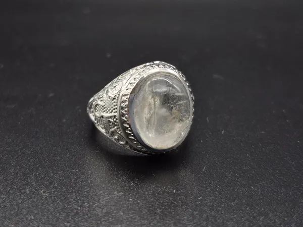 White_Crystal_925_Sterling_Silver_Ali_Engraved_Ring_For_Men