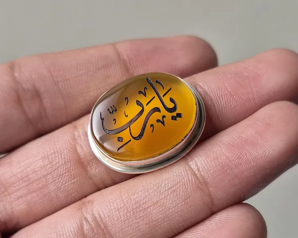 Yellow_Agate_Sterling_Silver_Islamic_Engraved_Ring_For_Men