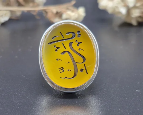 Yellow_Agate_Sterling_Silver_Islamic_Engraved_Ring_For_Men