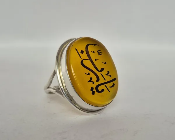 Yellow_Agate_Sterling_Silver_Islamic_Engraved_Ring_For_Men