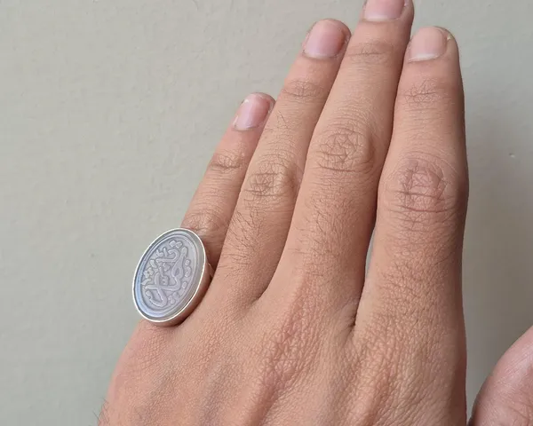 White_Agate_925_Sterling_Silver_Ya_Jabbar_Calligraphy_Ring_For_Men