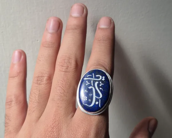 Blue_Lapis_Lazuli_Sterling_Silver_Ya_Rabbi_Calligraphy_Ring_For_Men