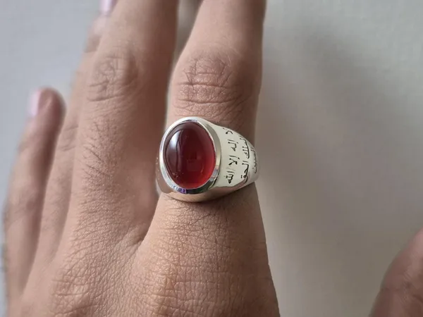 Red_Agate_925_Sterling_Silver_Calligraphy_Ring_For_Men