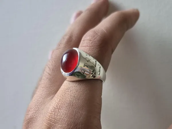Red_Agate_925_Sterling_Silver_Calligraphy_Ring_For_Men