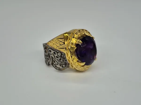 Amethyst_925_Sterling_Silver_Ottoman_Style_Ring_For_Men