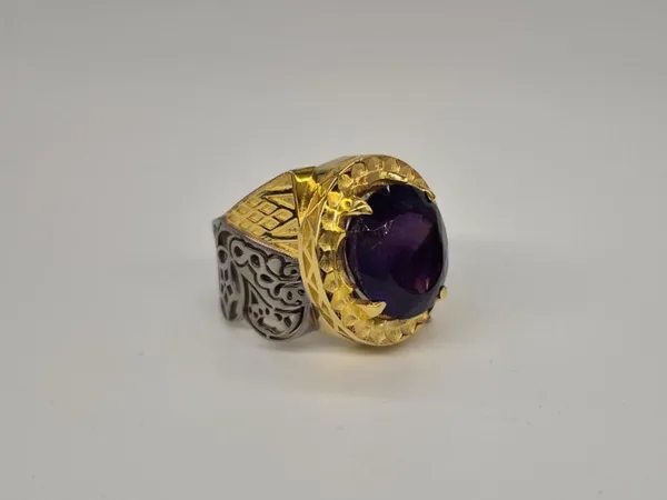 Amethyst_925_Sterling_Silver_Ottoman_Style_Ring_For_Men