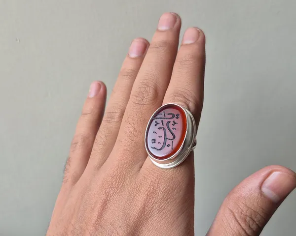 Red_Agate_925_Sterling_Silver_Ya_Rabbi_Engraved_Ring_For_Men