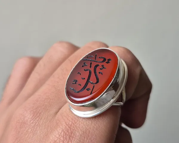Red_Agate_925_Sterling_Silver_Ya_Rabbi_Engraved_Ring_For_Men
