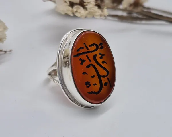 Red_Agate_925_Sterling_Silver_Ya_Rabbi_Engraved_Ring_For_Men