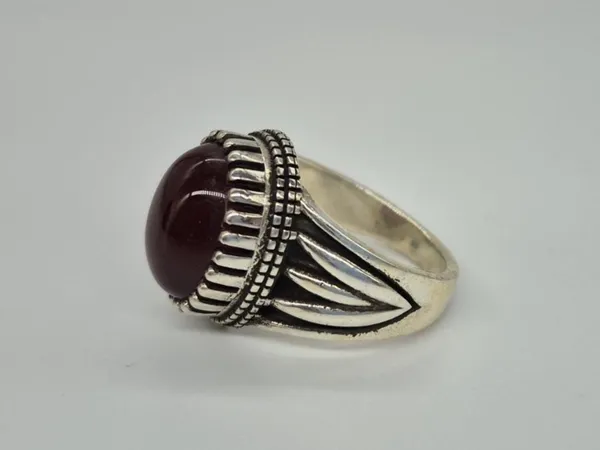 Red_Agate_Sterling_Silver_Handcrafted_Ring_For_Men_,_Aqeeq_Ring