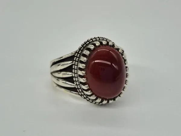 Red_Agate_Sterling_Silver_Handcrafted_Ring_For_Men_,_Aqeeq_Ring