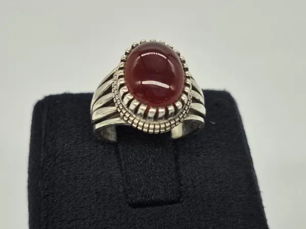Red_Agate_Sterling_Silver_Handcrafted_Ring_For_Men_,_Aqeeq_Ring