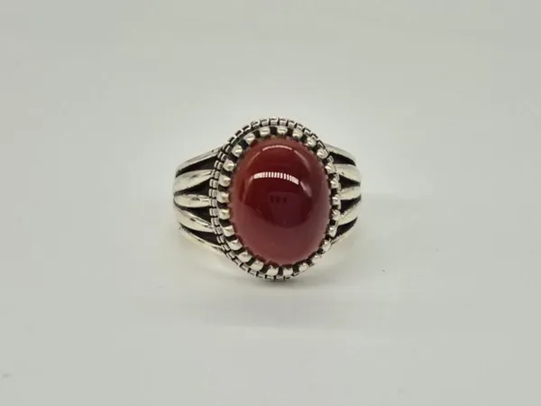 Red_Agate_Sterling_Silver_Handcrafted_Ring_For_Men_,_Aqeeq_Ring