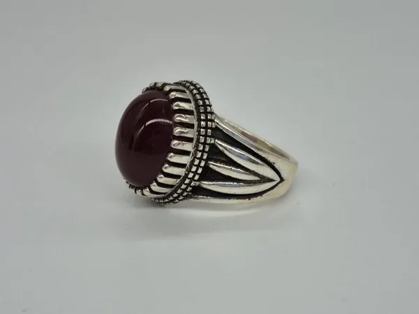 Red_Agate_Sterling_Silver_Handcrafted_Ring_For_Men_,_Aqeeq_Ring