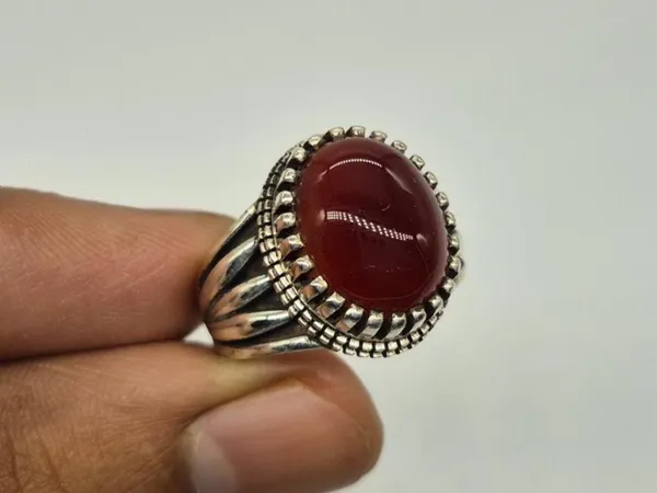 Red_Agate_Sterling_Silver_Handcrafted_Ring_For_Men_,_Aqeeq_Ring